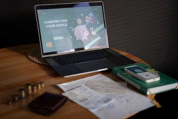 A person using a laptop, reviewing HSA investment options on a brokerage website. The screen displays various investment choices like stocks, bonds, and mutual funds.