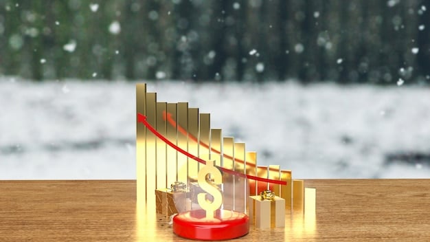 A visual representation of compounding interest, showing how an initial investment grows exponentially over several years due to reinvesting earnings.