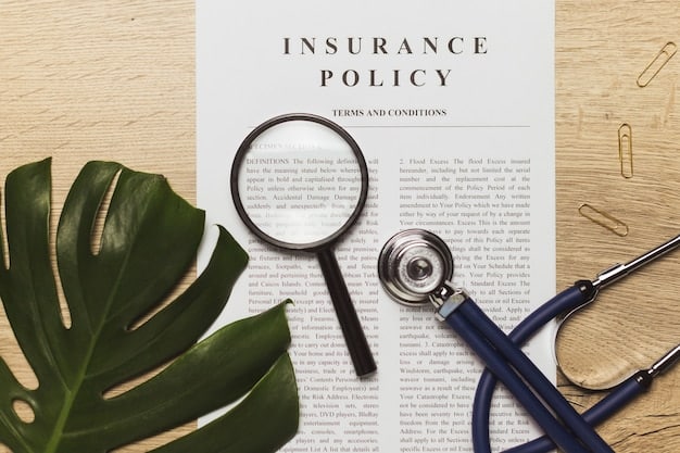 A close-up shot of documents related to health insurance plans, including brochures, applications, and policy summaries. The image should convey the complexity and detail involved in selecting a plan.