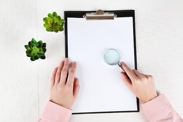 A person holding a magnifying glass over a health insurance plan document, highlighting the key details and coverage information.