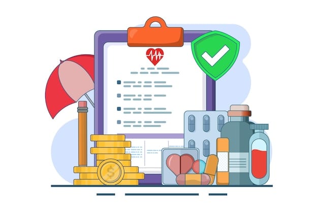 A graphic illustrating the different cost-sharing elements of a health insurance plan, including premiums, deductibles, copays, coinsurance, and out-of-pocket maximum.