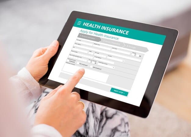 A close-up of a tablet showing the HealthCare.gov website, highlighting the premium tax credit section.