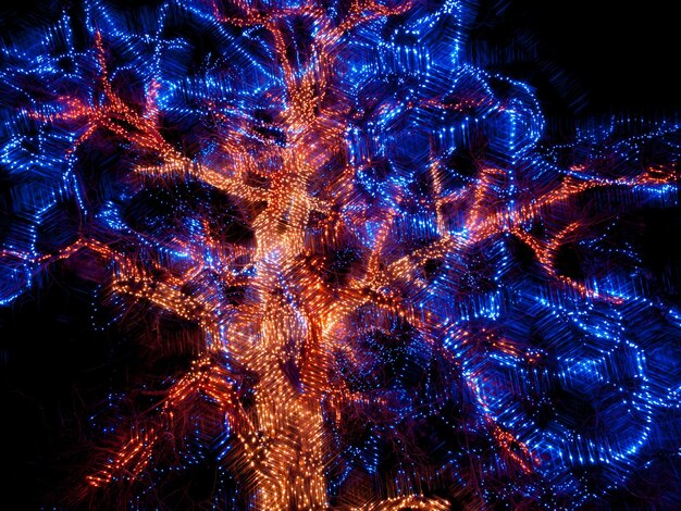 A serene, interconnected network of glowing brain synapses, symbolizing enhanced neural pathways and improved cognitive function through mindfulness.