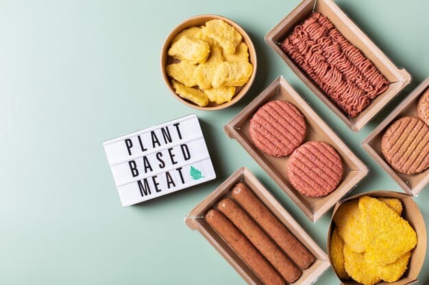 An array of processed gluten-free snacks and baked goods on a table, subtly highlighting their nutritional label with an overlay, drawing attention to hidden sugars and fats.
