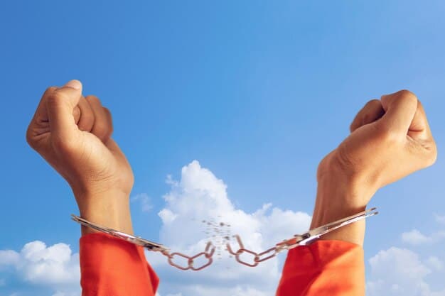 A person's hands holding two halves of a chain, one half broken and the other representing a new, stronger connection, symbolizing the act of breaking a bad habit and forging a new routine.