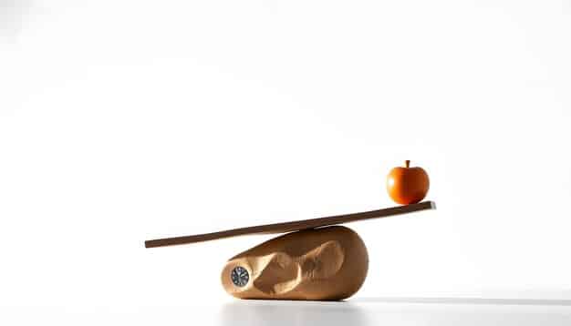 A balanced scale with 
