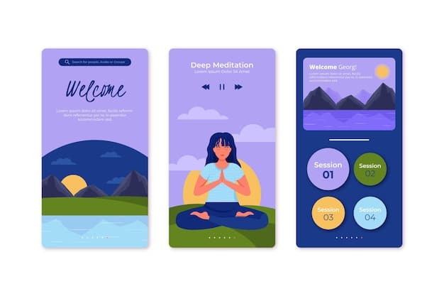 A screenshot of the Headspace app interface on a smartphone, showcasing a guided meditation session with Andy Puddicombe's voiceover and animated visuals. The focus is on the user-friendly design and the engaging content that makes mindfulness accessible. 'Comparison/Analysis: Which Mindfulness App Is Right for You? A Data-Backed Review of the Top 3 Options' features prominently on the screen.