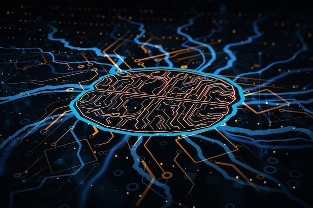 A close-up shot of a brain with circuits highlighting specific areas related to attention and focus. This visual represents the neurological aspects of concentration and the importance of understanding the brain's role in maintaining focus.